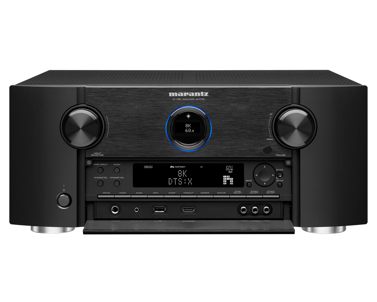 Marantz AV7706 - 11.2Ch 8K Ultra HD AV Surround Pre-Amplifier with HEOS