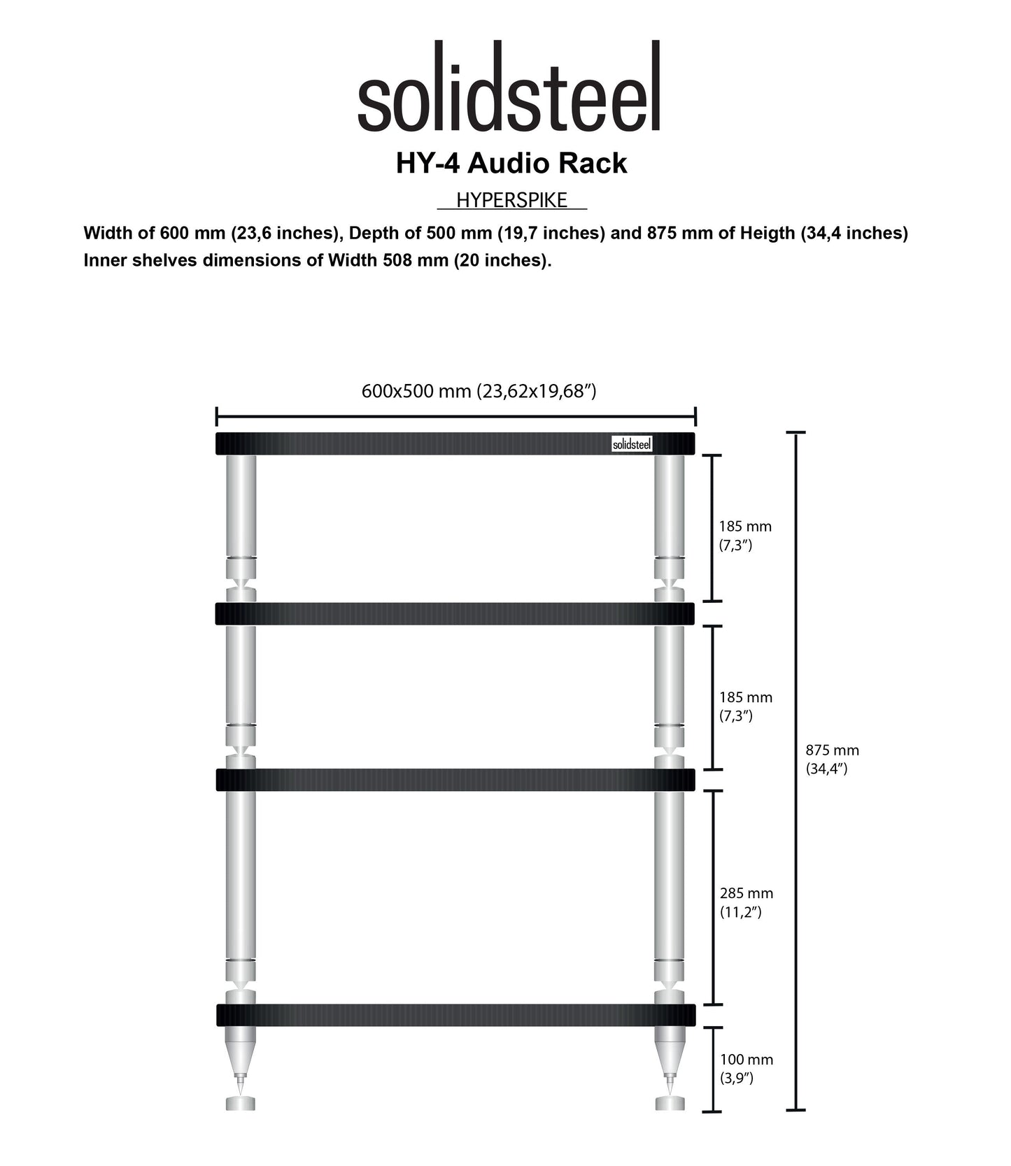 Solidsteel Hyperspike HY-4 High-End Audio Rack