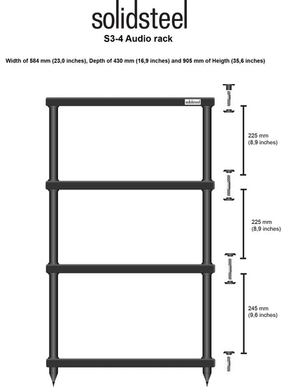 Solidsteel S3-4 Hi-Fi Audio Rack